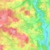 Mappa topografica Ponty, altitudine, rilievo