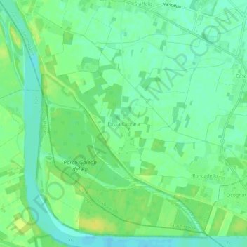 Mappa topografica Fossa Caprara, altitudine, rilievo