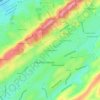 Mappa topografica Crestline Heights, altitudine, rilievo
