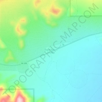 Mappa topografica Topaz Ranch Estates, altitudine, rilievo