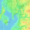 Mappa topografica Davis Islands, altitudine, rilievo