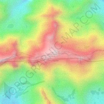 Mappa topografica Qhapaqsaya, altitudine, rilievo