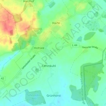 Mappa topografica Trömbek, altitudine, rilievo