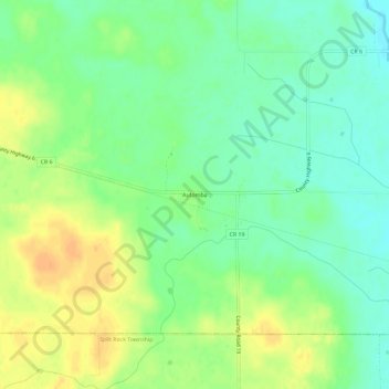 Mappa topografica Automba, altitudine, rilievo