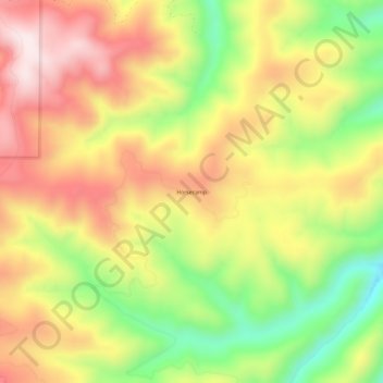 Mappa topografica Horsecamp, altitudine, rilievo