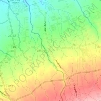 Mappa topografica Pangil, altitudine, rilievo