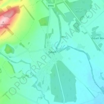 Mappa topografica Edzell, altitudine, rilievo