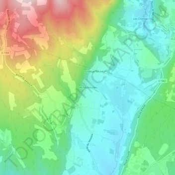 Mappa topografica Les Michouilles, altitudine, rilievo