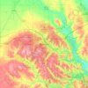 Mappa topografica Mansfield, altitudine, rilievo