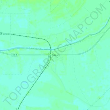 Mappa topografica Philipp, altitudine, rilievo