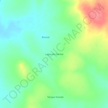 Mappa topografica Lagoa do Gambá, altitudine, rilievo