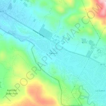 Mappa topografica Oakmont, altitudine, rilievo