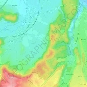 Mappa topografica Sommerstall, altitudine, rilievo