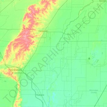 Mappa topografica Newton Island, altitudine, rilievo