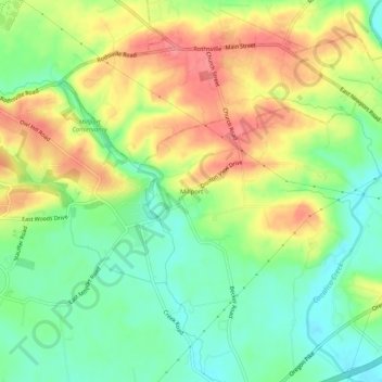 Mappa topografica Millport, altitudine, rilievo