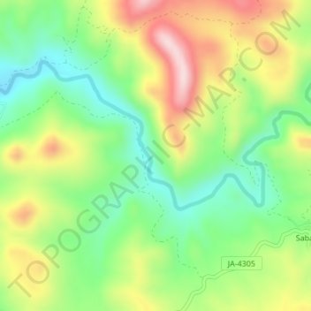 Mappa topografica Pecho del Fraile, altitudine, rilievo