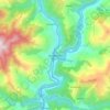 Mappa topografica Devprayag, altitudine, rilievo