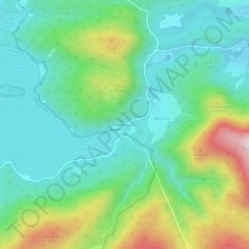 Mappa topografica Niedernach, altitudine, rilievo