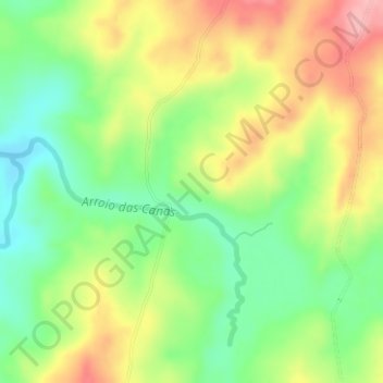 Mappa topografica Passo das Canas, altitudine, rilievo