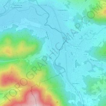 Mappa topografica Nol, altitudine, rilievo