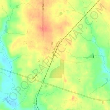 Mappa topografica Elko, altitudine, rilievo