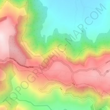 Mappa topografica Parsi Point, altitudine, rilievo