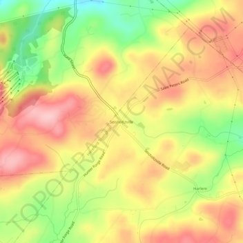 Mappa topografica Seisholtzville, altitudine, rilievo