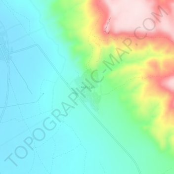 Mappa topografica Akhisar, altitudine, rilievo