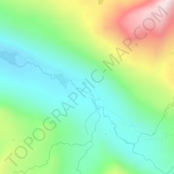 Mappa topografica Evolution Valley, altitudine, rilievo