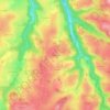 Mappa topografica Chazérade, altitudine, rilievo