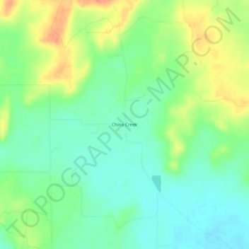 Mappa topografica China Creek, altitudine, rilievo