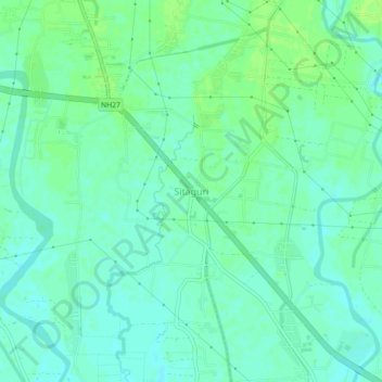 Mappa topografica Sitaguri, altitudine, rilievo