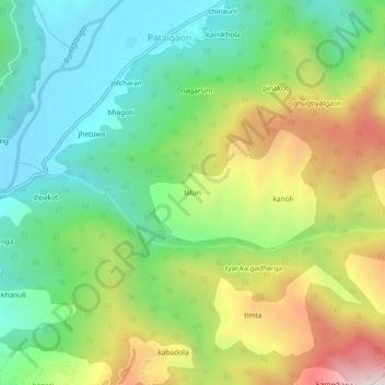 Mappa topografica laluri, altitudine, rilievo