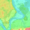 Mappa topografica Ebing, altitudine, rilievo