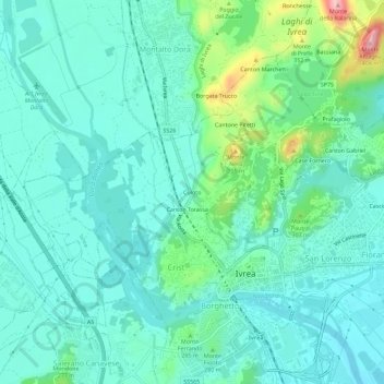 Mappa topografica Culoto, altitudine, rilievo