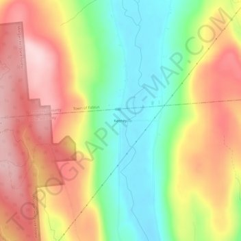 Mappa topografica Keeney, altitudine, rilievo