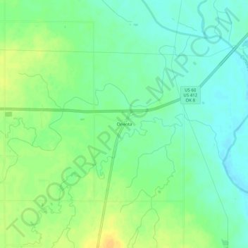Mappa topografica Orienta, altitudine, rilievo