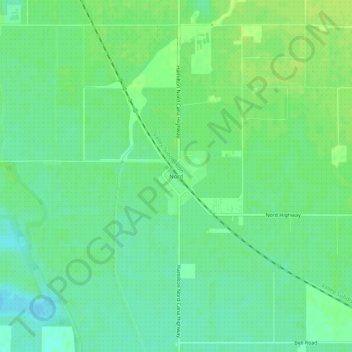 Mappa topografica Nord, altitudine, rilievo