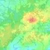 Mappa topografica Lannouée, altitudine, rilievo