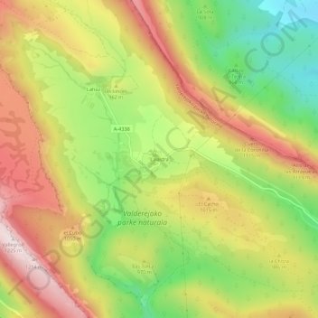 Mappa topografica Lalastra, altitudine, rilievo