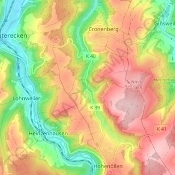 Mappa topografica Sulzhof, altitudine, rilievo
