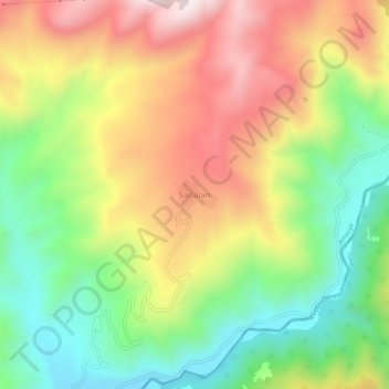 Mappa topografica Sarıalan, altitudine, rilievo
