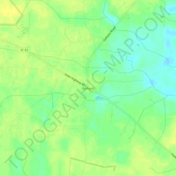 Mappa topografica Givhans, altitudine, rilievo