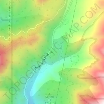 Mappa topografica Hog Back, altitudine, rilievo