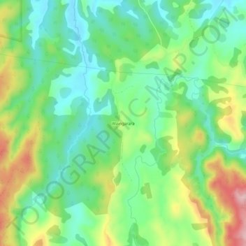 Mappa topografica Waingarara, altitudine, rilievo