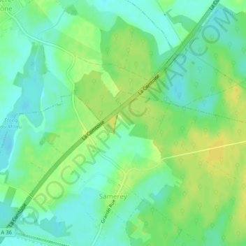 Mappa topografica Les Tierces, altitudine, rilievo