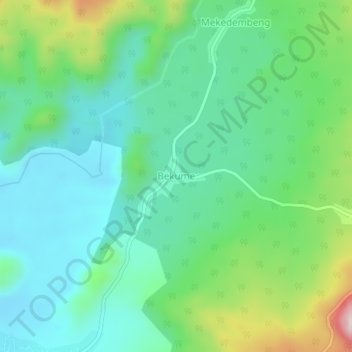 Mappa topografica Bekume, altitudine, rilievo
