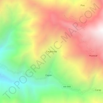 Mappa topografica Carachuco, altitudine, rilievo