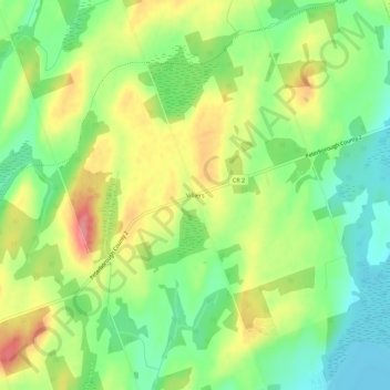 Mappa topografica Villiers, altitudine, rilievo