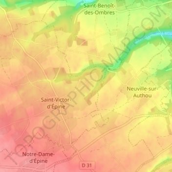 Mappa topografica Les Charamonts, altitudine, rilievo